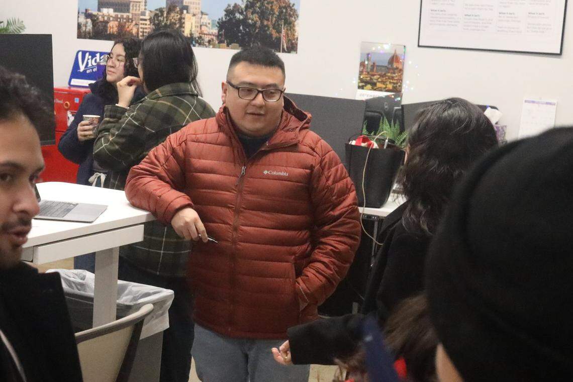 Community members had the opportunity to meet reporters and editors and take photos with Bee's mascot Scoopy while enjoying pan dulce and hot chocolate.