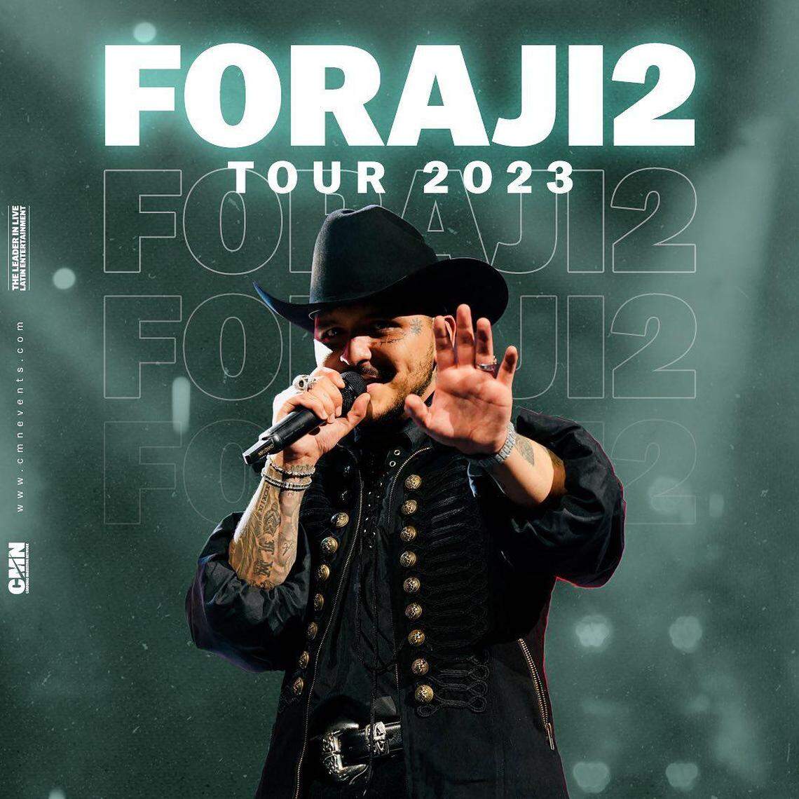 Christian Nodal anuncio esta semana su nueva gira ‘Foraji2 Tour 2023’ por los Estados Unidos ‘Foraji2 Tour 2023’ incluyendo paradas en Fresno, Sacramento y Bakersfield a finales del mes de septiembre.