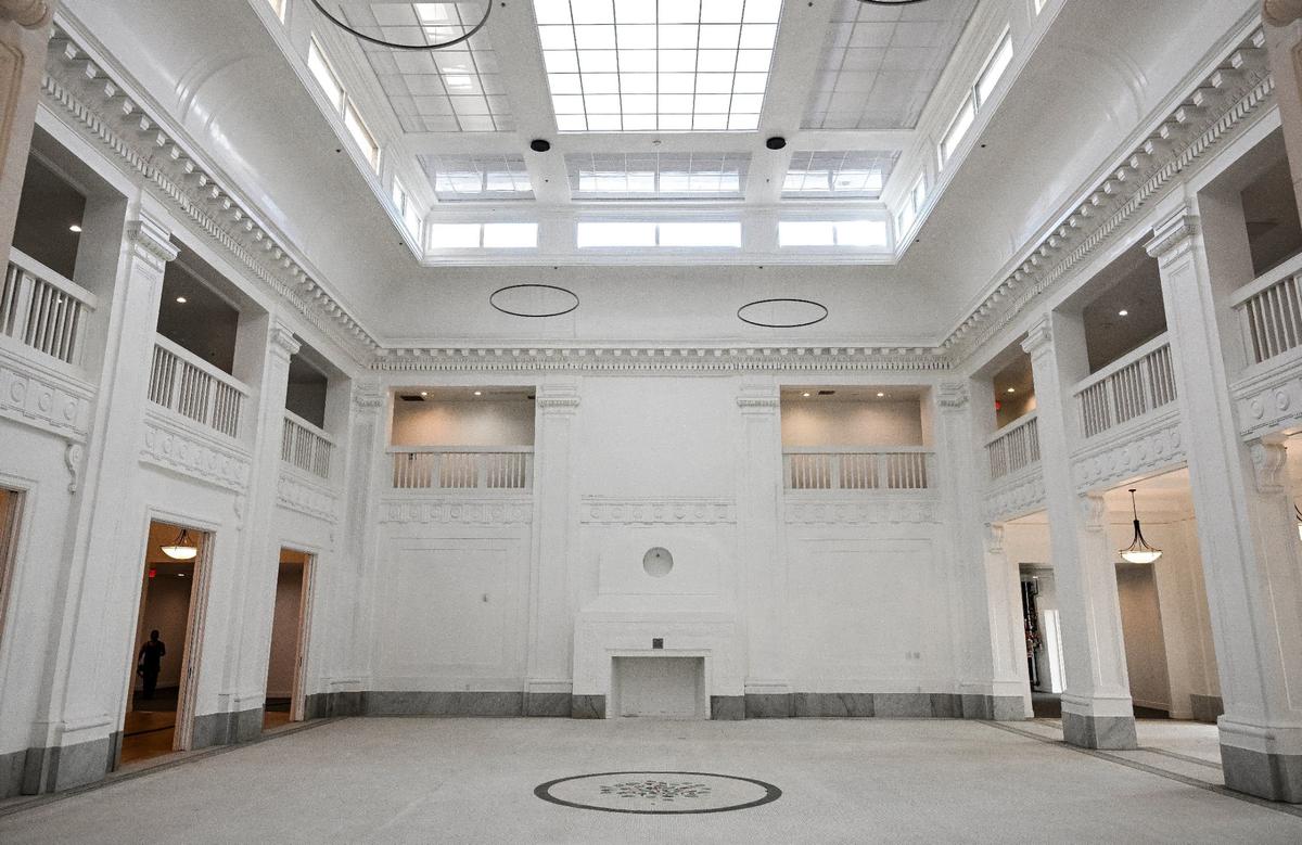 The main lobby of the Hotel Fresno is finally nearing completion years after the restoration project started. The area will be open for Art Hop and other events and other ground floor spaces will be available for business leases.