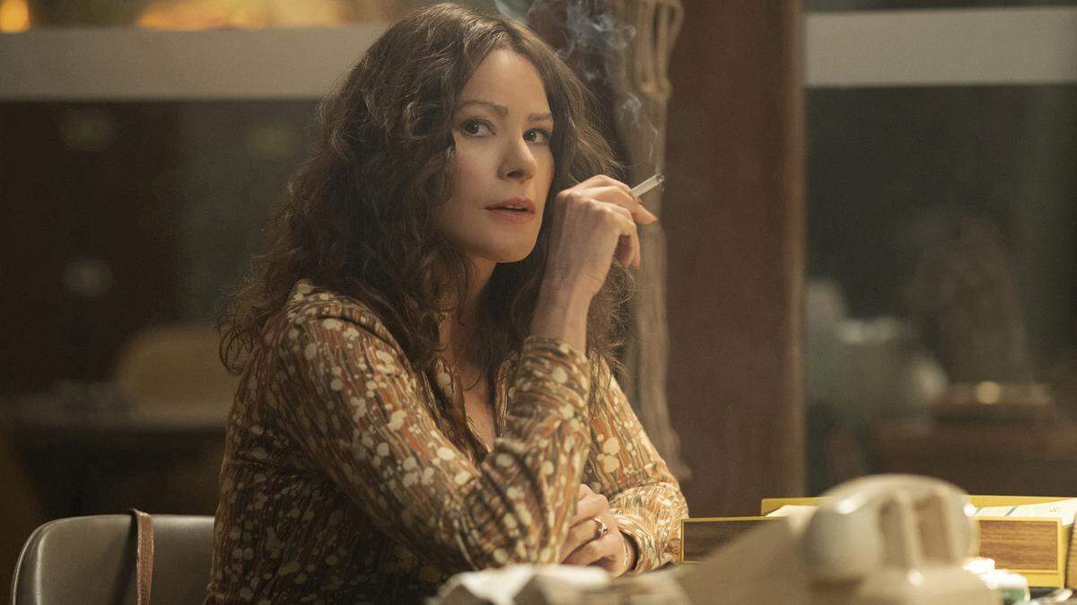 Fotografía sin fechar cedida por Netflix de la actriz colombiana Sofia Vergara en su papel de Griselda Blanco, en la serie “Griselda”, durante el rodaje en Los Ángeles.