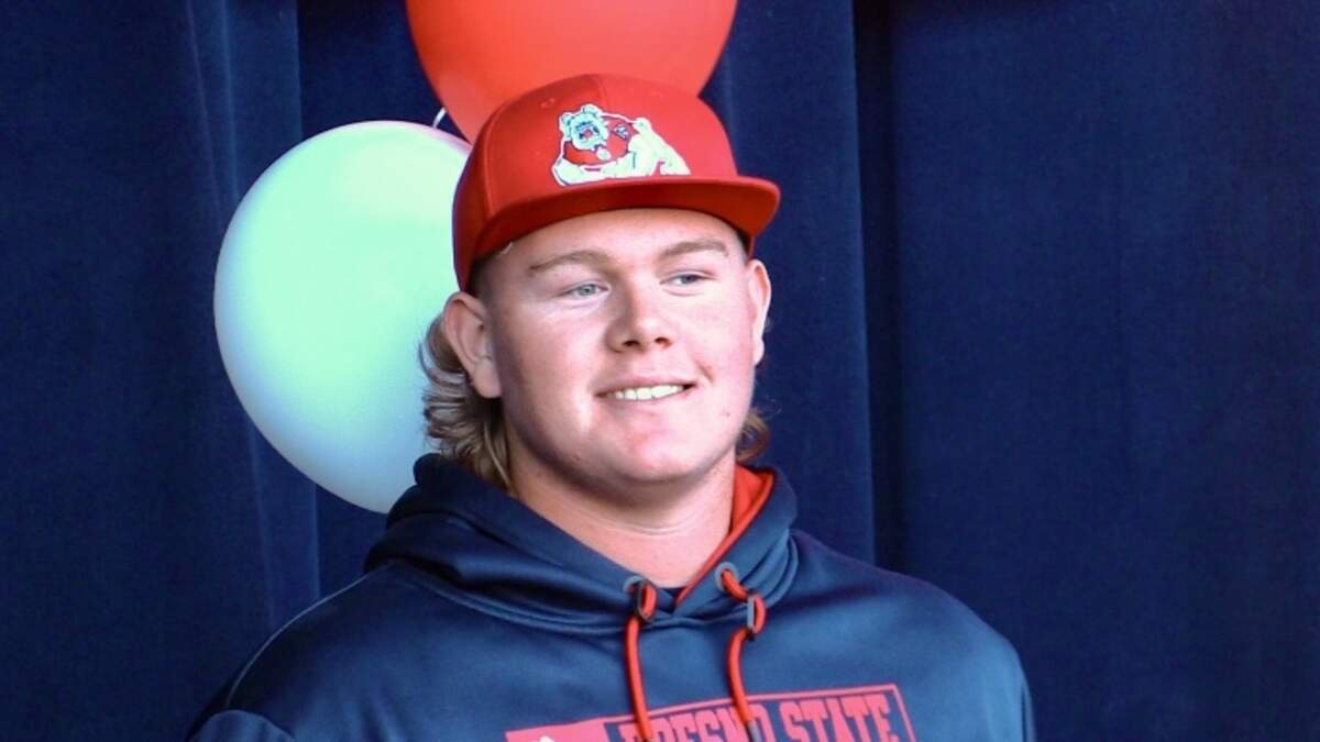 Buchanan High senior Brayden Walton is all smiles after signing with Fresno State.