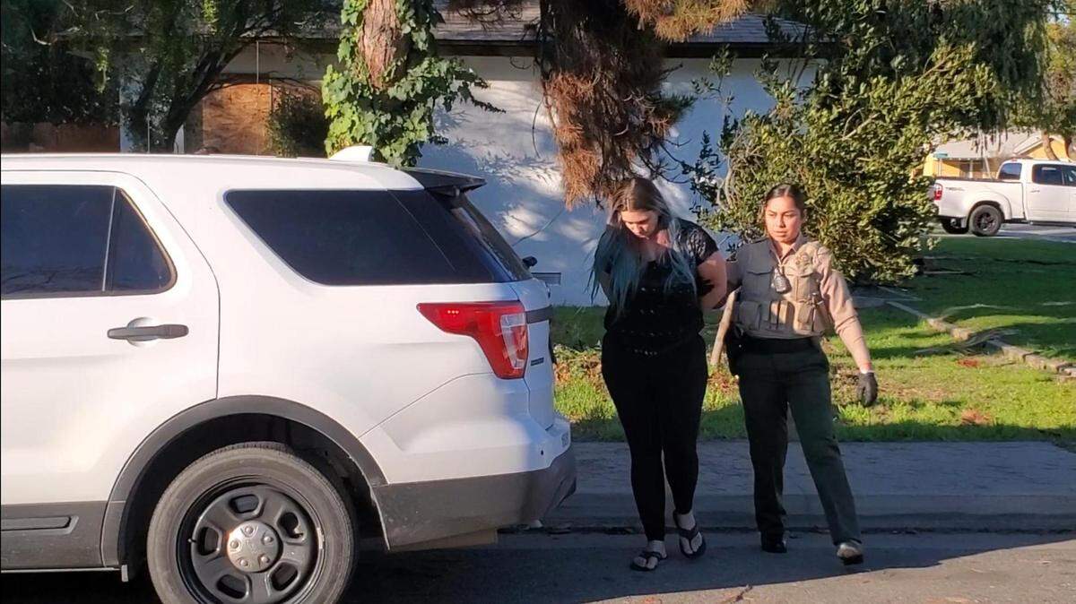 Jill Cox, 36, wife of Brent Cox, was arrested by deputies in central Fresno on Thursday, Feb. 4, 2021.