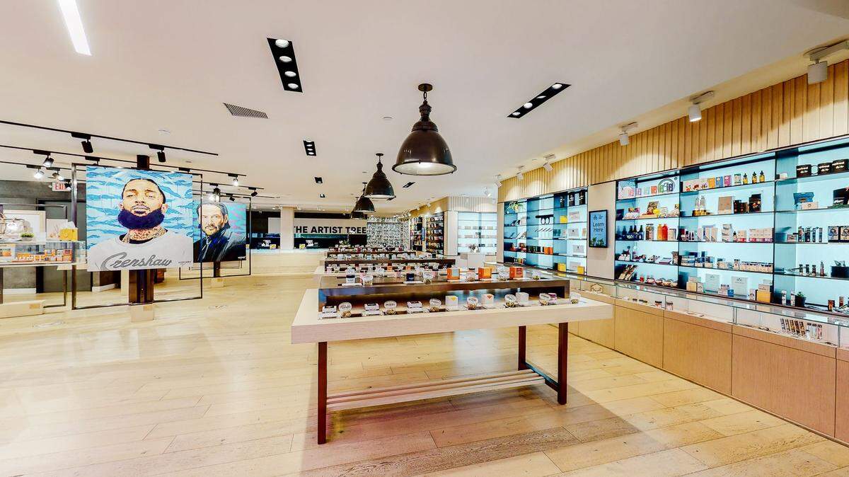 Interior of The Artist Tree cannabis dispensary/art gallery in West Hollywood. The company was denied a license to operate in Fresno’s Tower District.