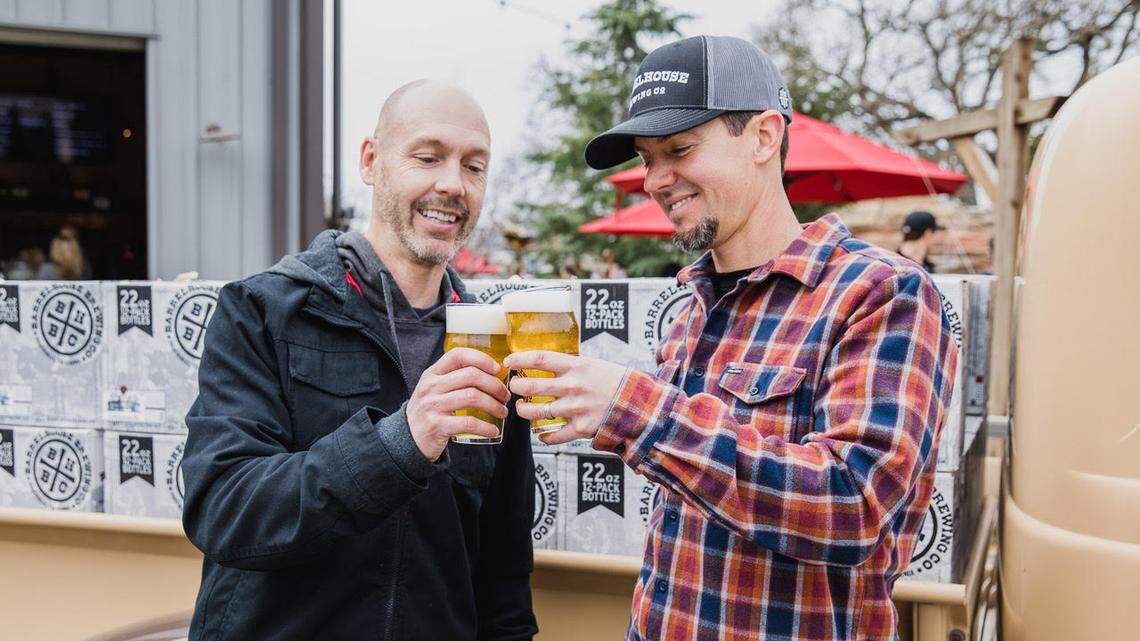 Owners of BarrelHouse Brewing Kevin Nickell, left, and Jason Carvalho are planning a Fresno location, but they aren’t saying where.