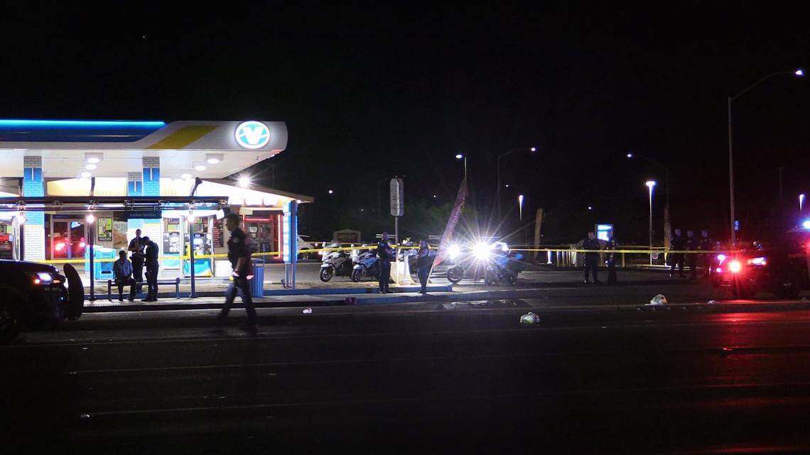 A woman was struck and killed by a truck early Thursday, July 14, 2022, in central Fresno, according to police.