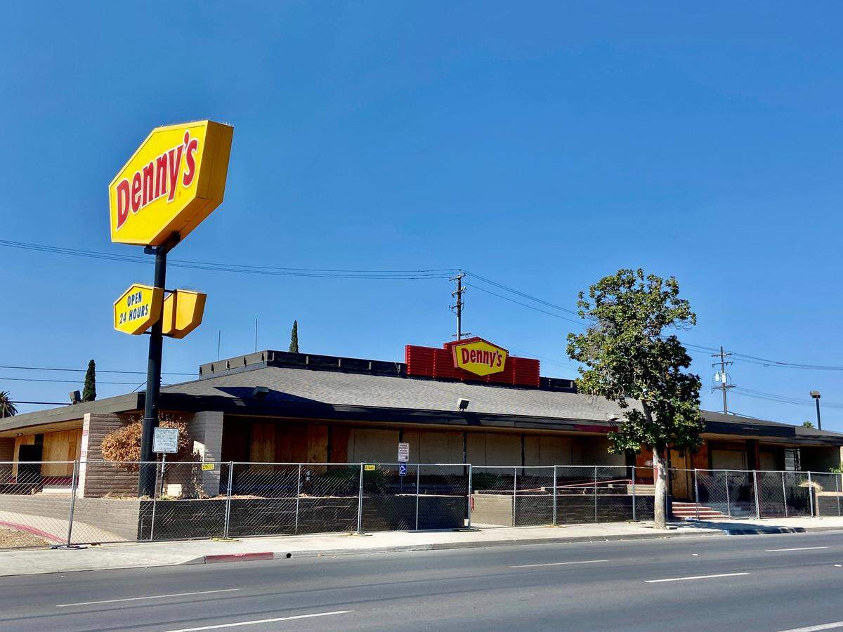 Work is taking longer than expected at the downtown Denny’s, which closed almost two years ago after a fire.