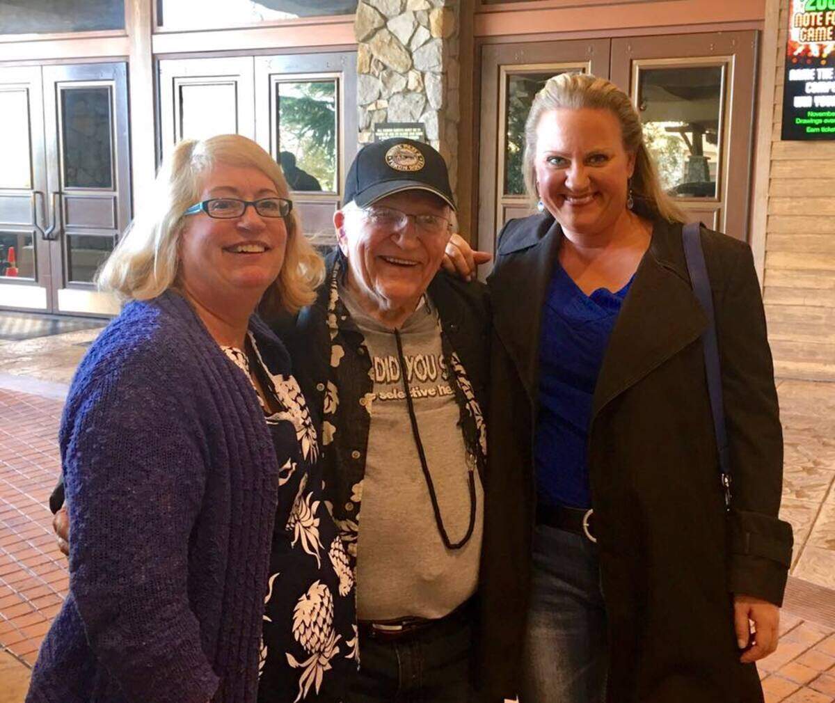William “Bill” Patterson with his daughter, Christine Nemanick, left, and granddaughter Rima Runtzel in November 2016.