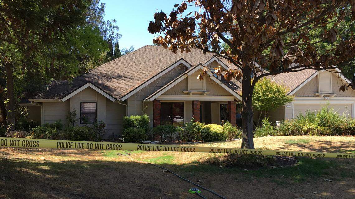 Police tape surrounds a northwest Fresno home where a 2-year-old boy shot himself in the head Saturday, July 7, 2018. The boy was rushed to Valley Children's Hospital.