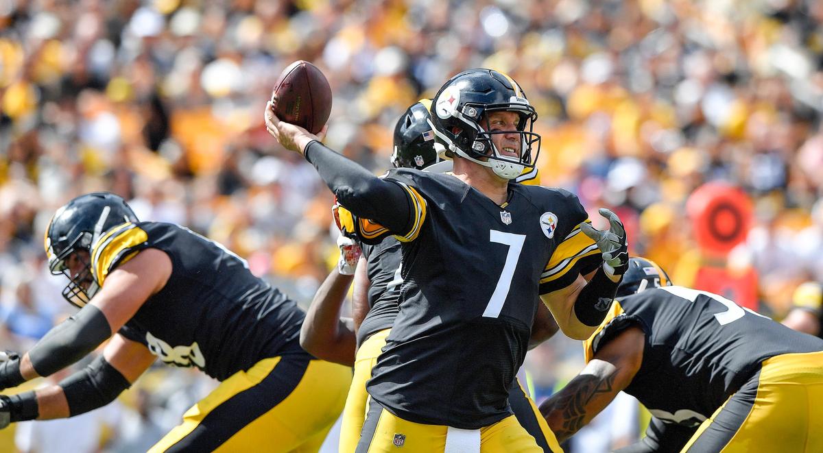 Pittsburgh Steelers quarterback Ben Roethlisberger against the Kansas City Chiefs on Sunday, Sept. 16, 2018 at Heinz Field in Pittsburgh, Pa. In his rookie season, Roethlisberger attempted 21.1 passes per game. By his third season, that was up to 31.3. NFL Network analyst David Carr said there is a blueprint there that can help Buffalo rookie Josh Allen.
