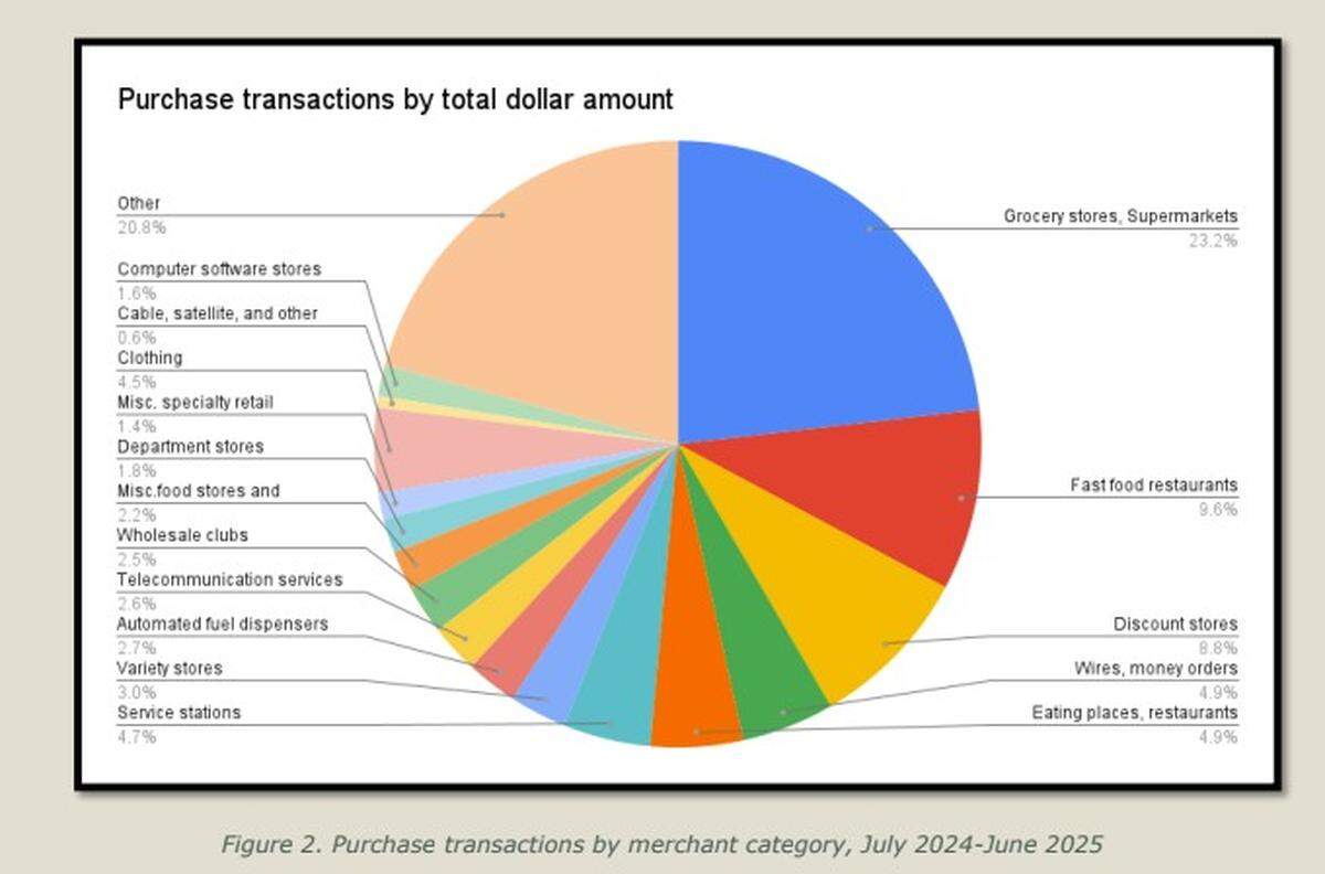Pie chart shows how Fresno guaranteed basic income program recipients spent their $500 monthly checks during the one-year pilot program.