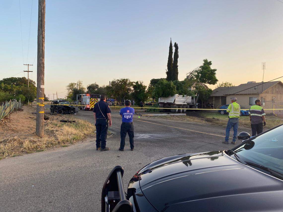 A 60-year-old truck driver was killed in a two-vehicle collision at Brawley and Church avenues in Fresno, California on Thursday, April 7, 2022.