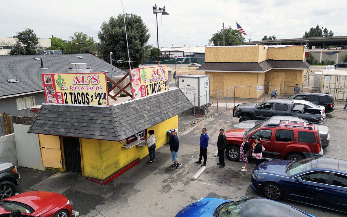 New construction at Al's Ricos Tacos, seen in the background, photographed Thursday, May 28, 2026 in Fresno.