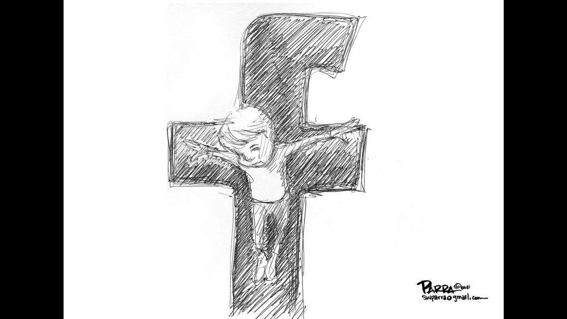 Kids sacrificed by Facebook for profit: Shocking SW Parra opinion cartoon for Oct. 10