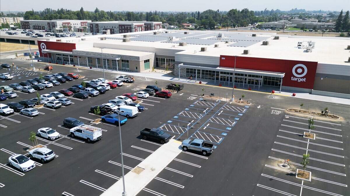 A new Target takes shape as development continues at Fancher Creek Town Center Wednesday, Sept. 3, 2025 in Fresno.