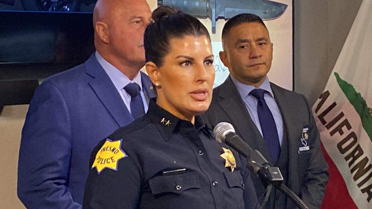 Interim Police Chief Mindy Casto speaks at a news conference on Oct. 28.