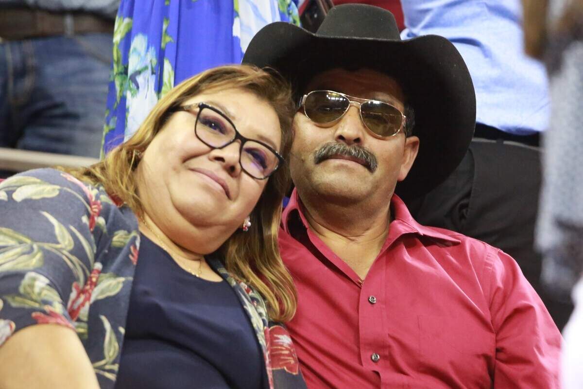 Proud parents Julio Jacome and Jovita Saenz during their son’s Fresno State’s Héctor Jácome-Sáenz graduation ceremony Friday (May 20) afternoon at the Save Mart Center who earned his bachelors’ degree in plant science with a 4.0 GPA. Jácome-Sáenz, who was selected as the undergraduate dean’s medalist for the Jordan College of Agricultural Sciences and Technology, said the recognition is a huge accomplishment that honor his immigrant parents’ journey the United States.