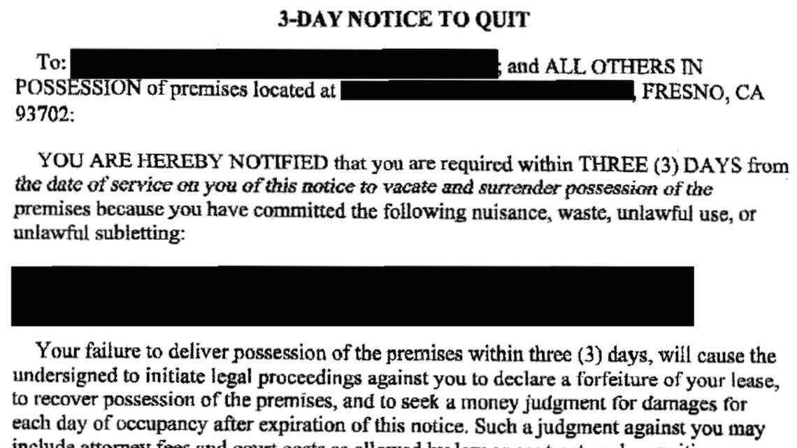 Threatened with eviction in Fresno, Visalia or Merced? Renters have the right to fight