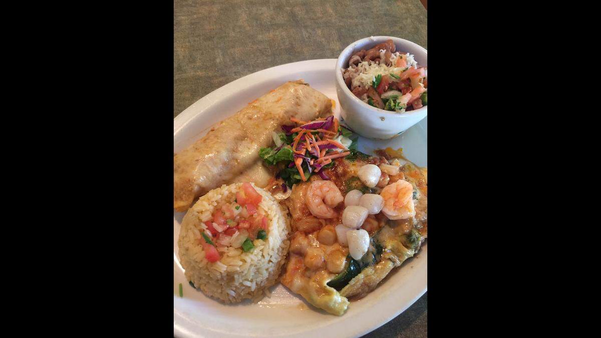 The seafood combination plate at Papi’s Mex Grill is pictured in this file photo from Fresno Bee Neighbors.