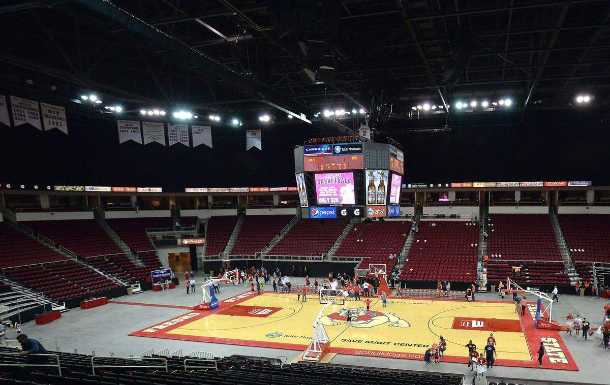 The Save Mart Center, where the Bulldogs basketball teams have played since 2003, is shown in October 2015.