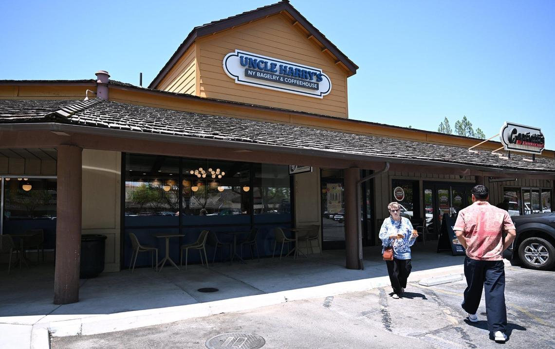 Uncle Harry’s New York Bagelry & Coffeehouse has re-opened in Fig Garden Village, right next door to its former location. Photographed Wednesday, July 2, 2025 in Fresno.