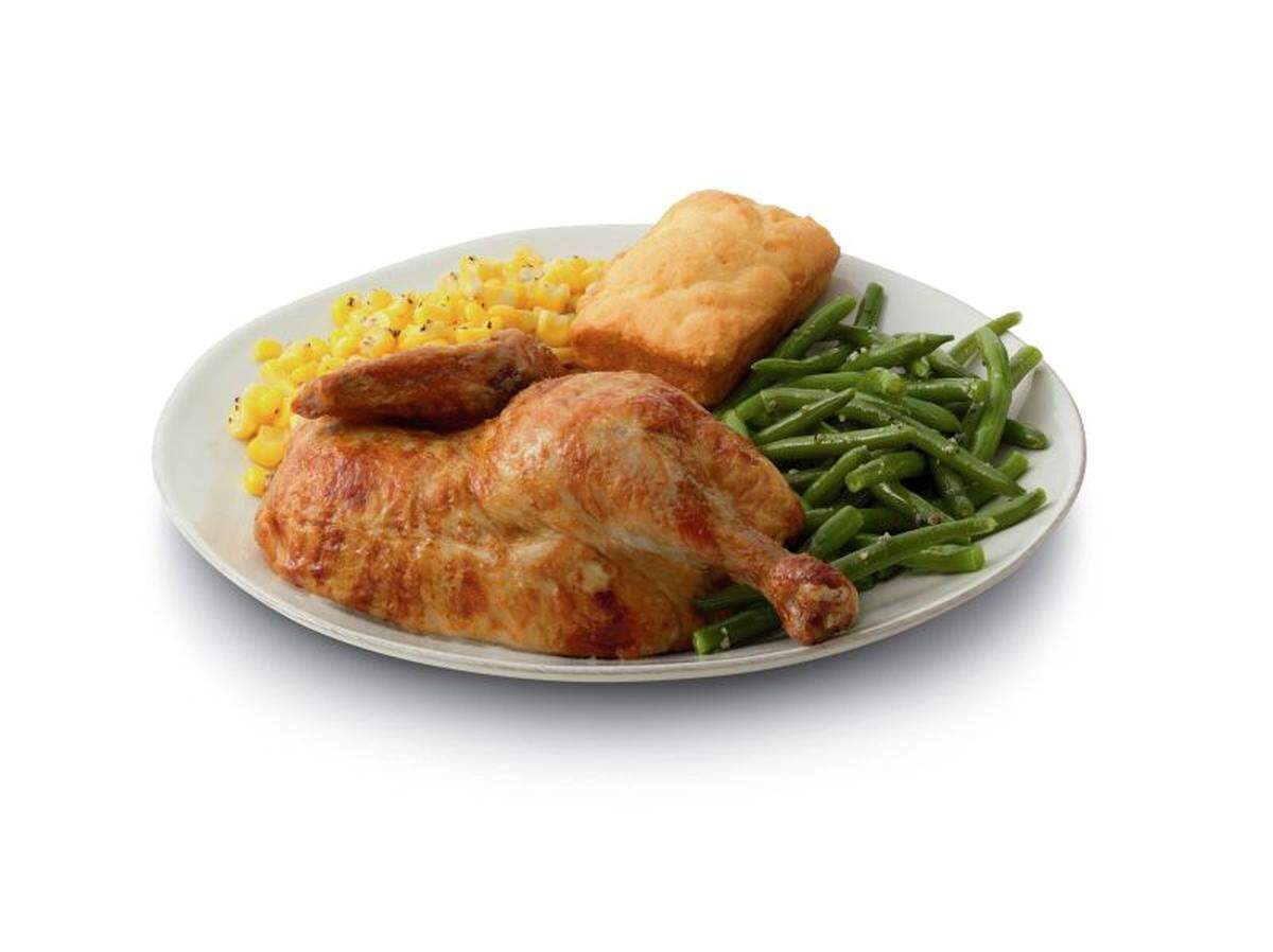 Boston Market will give veterans a free meal, like this half chicken plate, and a drink if a customer buys another meal and a drink Sunday and Monday.