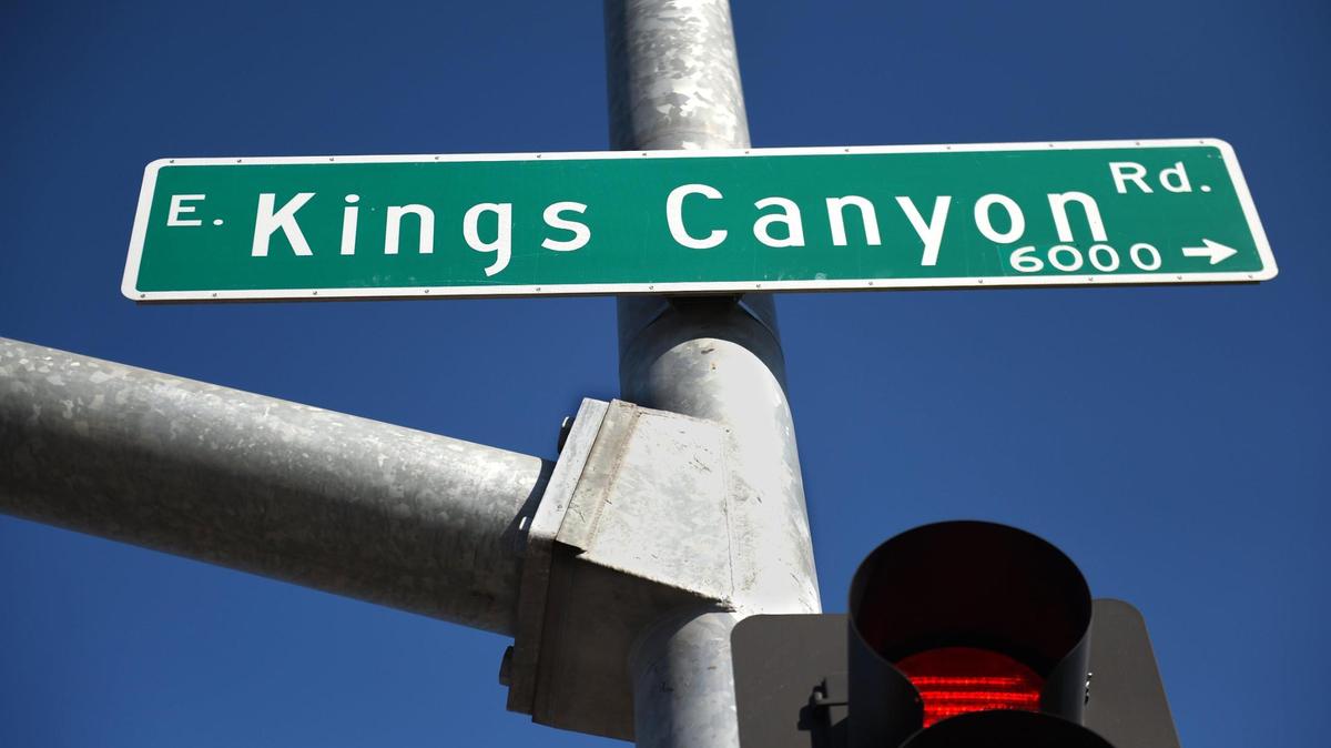 A stretch of Kings Canyon Road in southeast Fresno is part of a project approved by the Fresno City Council in March 2023 to rename a 10.2-mile stretch of major streets to Cesar Chavez Boulevard to honor the late labor leader.