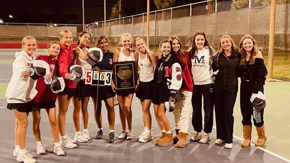 San Joaquin Memorial poses for a photo after winning the Central Section Division II championship.