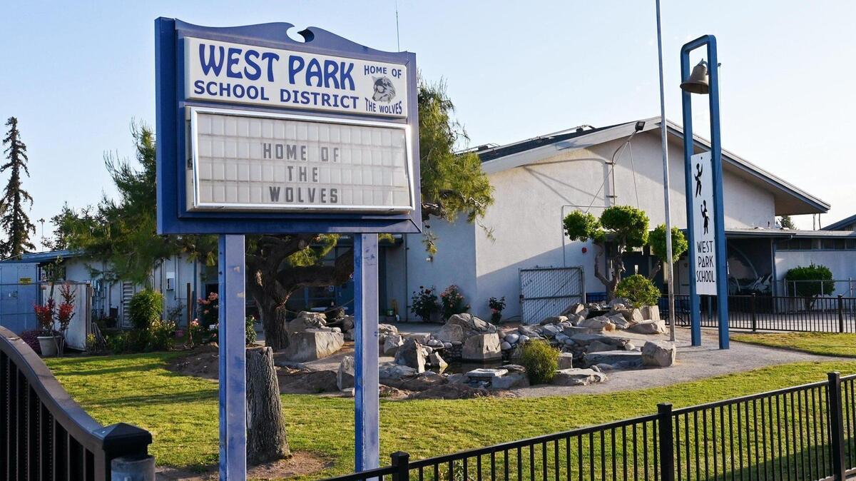 West Park School District offices and location of the West Park Elementary, West Park Charter Academy and school board meeting, photographed Monday evening May 9, 2022 in Fresno.