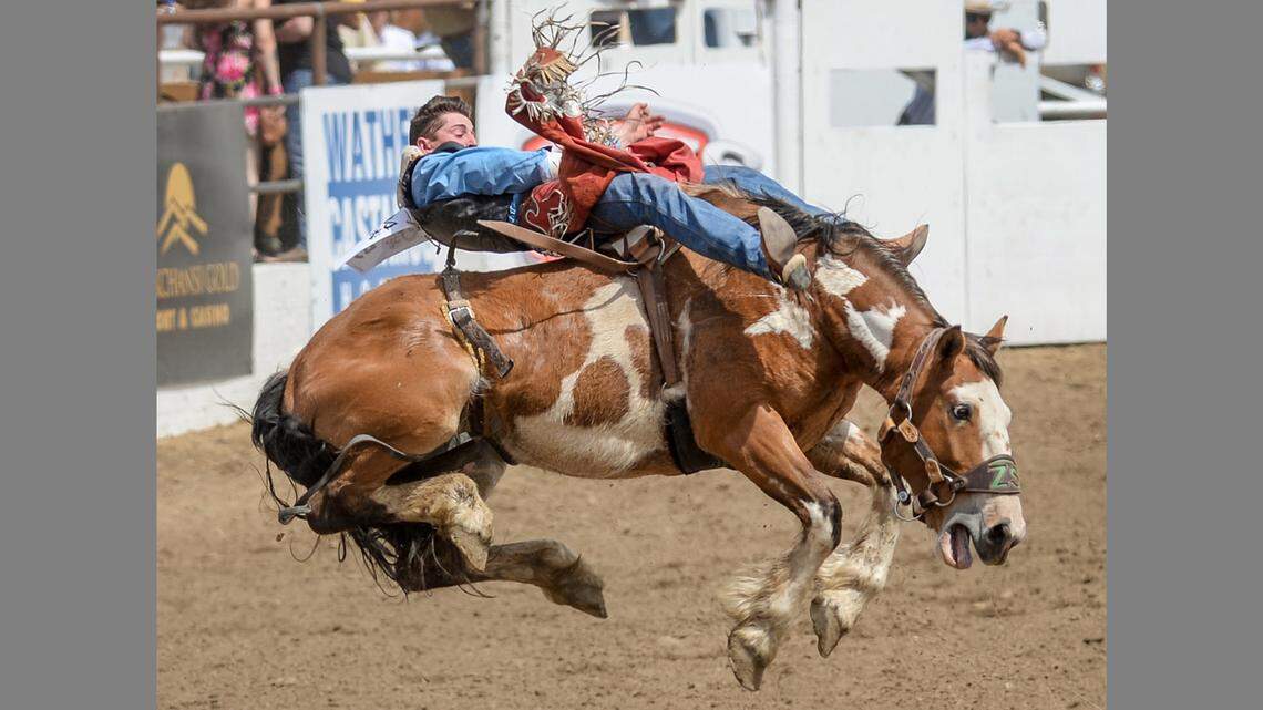 Fresno Bee photographer Craig Kohlruss received third place in sports action photography in the 2019 California News Publishers Association Journalism Awards contest for this shot from Saturday action at the 2019 Clovis Rodeo.