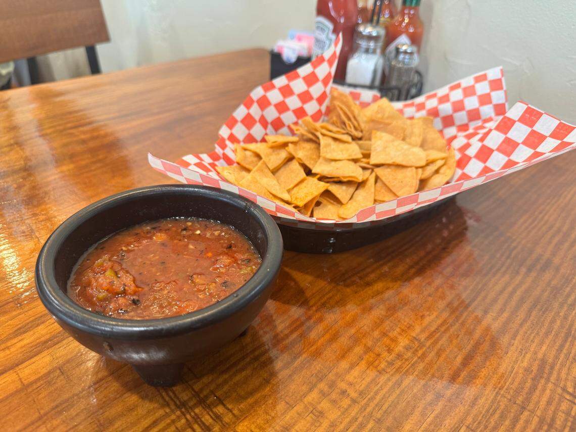 Chips and salsa offered at the restaurant.