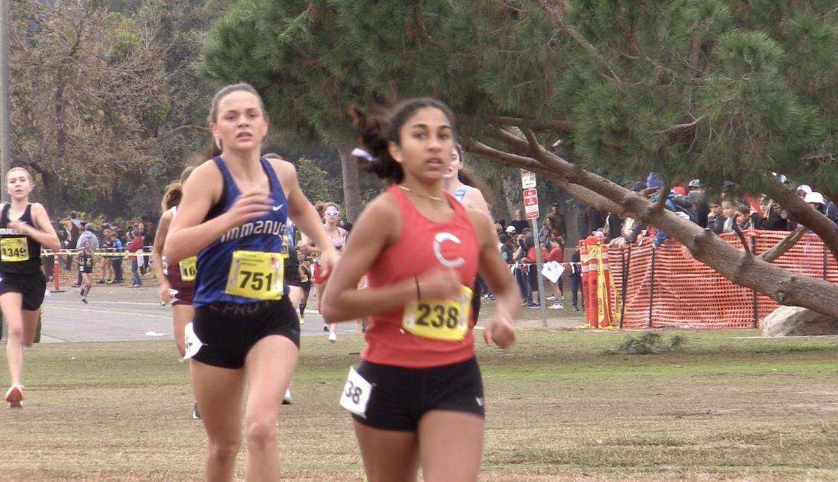 Immanuel’s Clara Riddle finished in 10th place in the Division V race of the CIF state cross country championships on Saturday, Nov. 26, 2022.