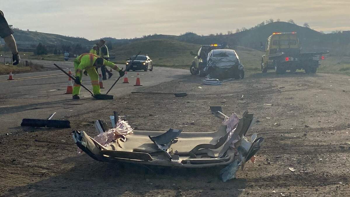 The roof of a Honda Accord was cut away for crews to rescue two people after a head-on crash on Millerton Road northeast of Fresno early Saturday morning. A passenger in the Honda was killed.