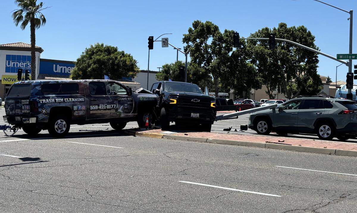Traffic around Herndon and Willow avenues was impacted after a four-vehicle crash took out a signal pole on Wednesday, May 13, 2026.