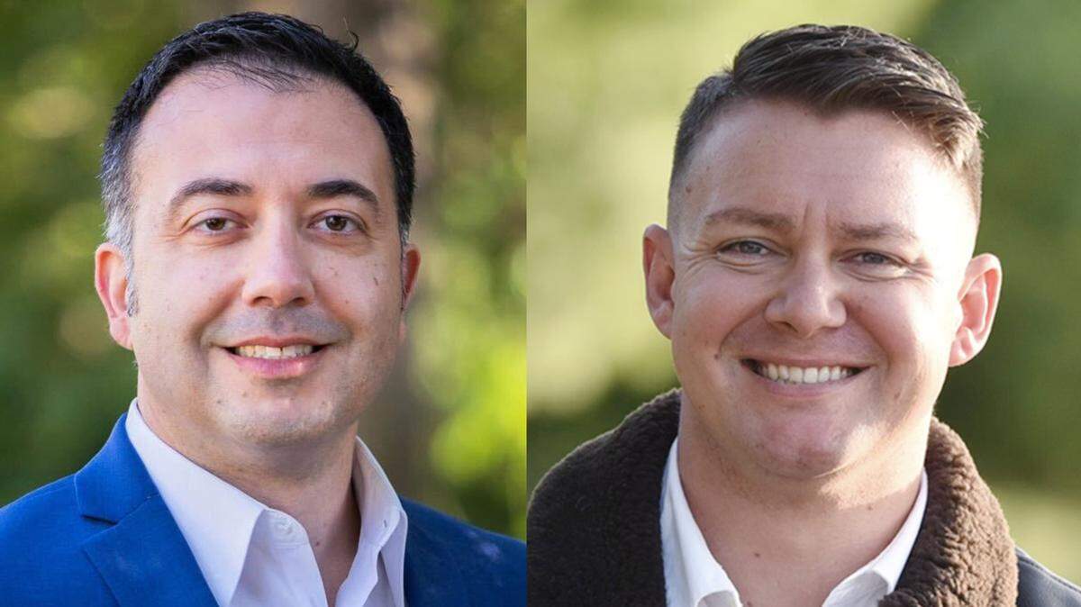 Voters in northeast Fresno will decide between Fresno City Council District 6 candidates Roger Bonakdar, left, and Nick Richardson in the November 2024 election.