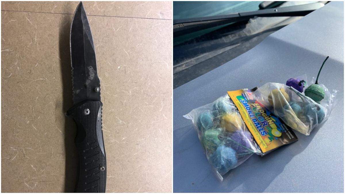 A 22-year-old woman allegedly threw a smoke bomb inside a vehicle and brandished a knife during a road rage incident in Visalia, California on Saturday, Jan 2. 2021.
