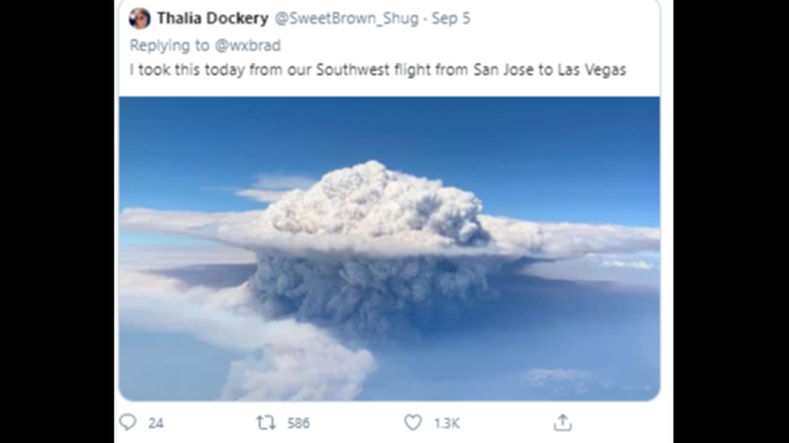 Smoke rising from the Creek Fire has taken the form of explosions, prompting a lot of attention on social media.