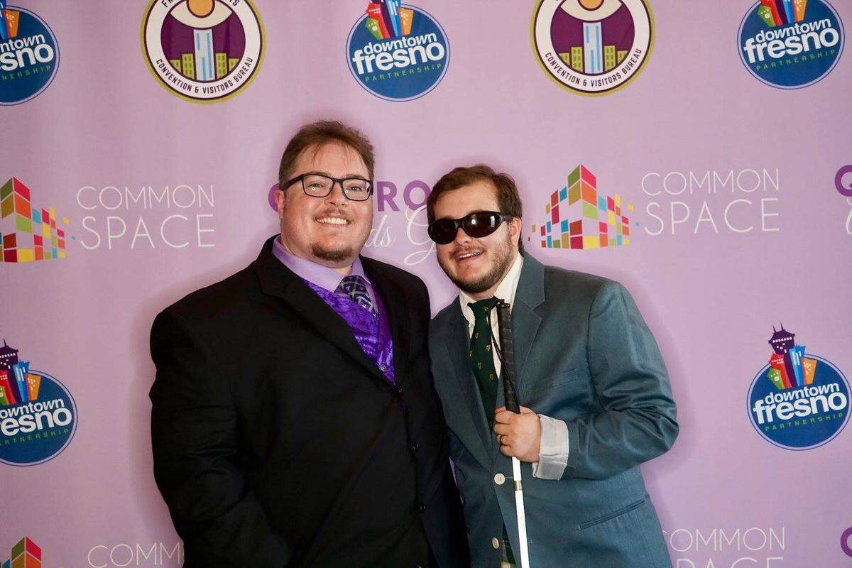 Partners Jess Fitzpatrick, left, and Jordan Fitzpatrick at the Fresno LGBTQ Awards Gala in Oct, 2018.