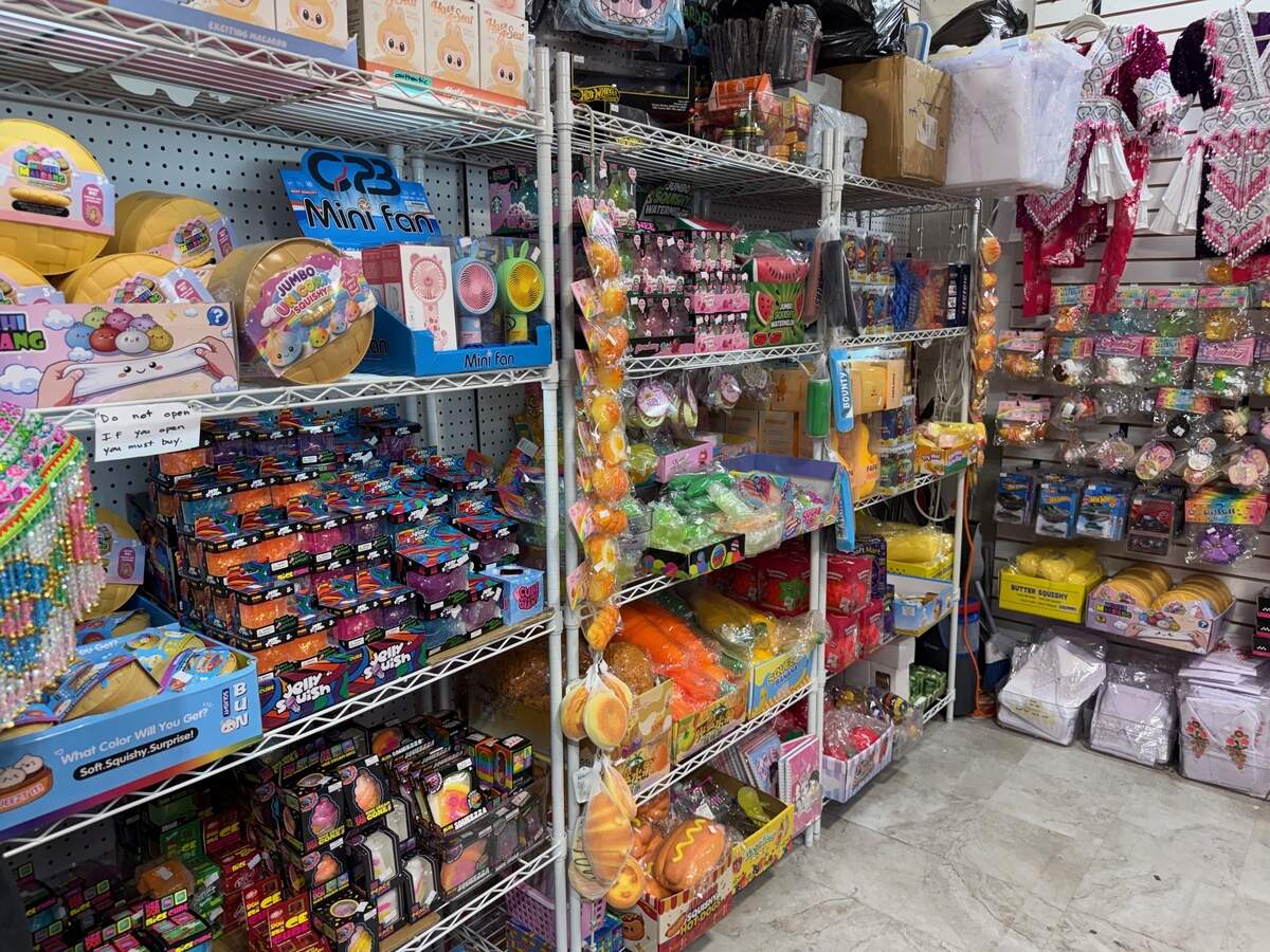 Some of the selection of squishy toys at Fresno Treasures in the Hmong Mini Mall. Owner Sai Xiong says 90% of her business is people looking for these toys.