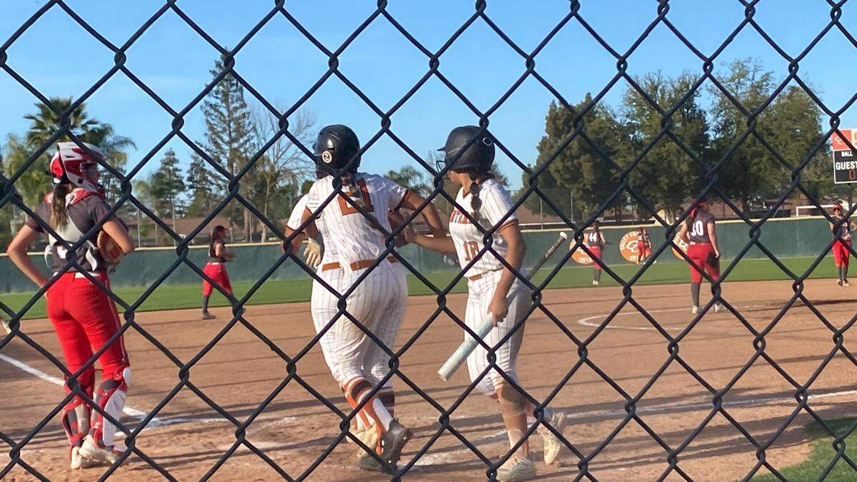 Kiki Diaz and Grace Hernandez scores for Central in a 4-0 victory over Hollister on March 25, 2025.