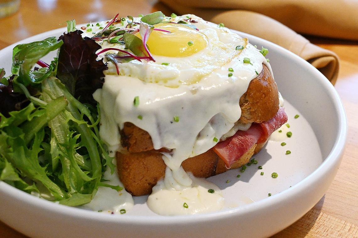 She’s Crafty!, Yolked Kitchen’s version of the Croque Madame, is seen Thursday, July 11, 2024 in Clovis.