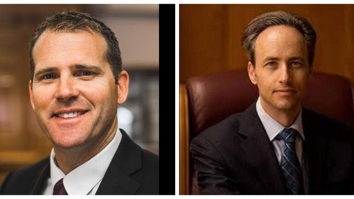 William "Billy" Terrence, left, and Robert Mangano. right, are ahead in the quest for two open seats on the Fresno County Superior Court bench in Tuesday night's election.