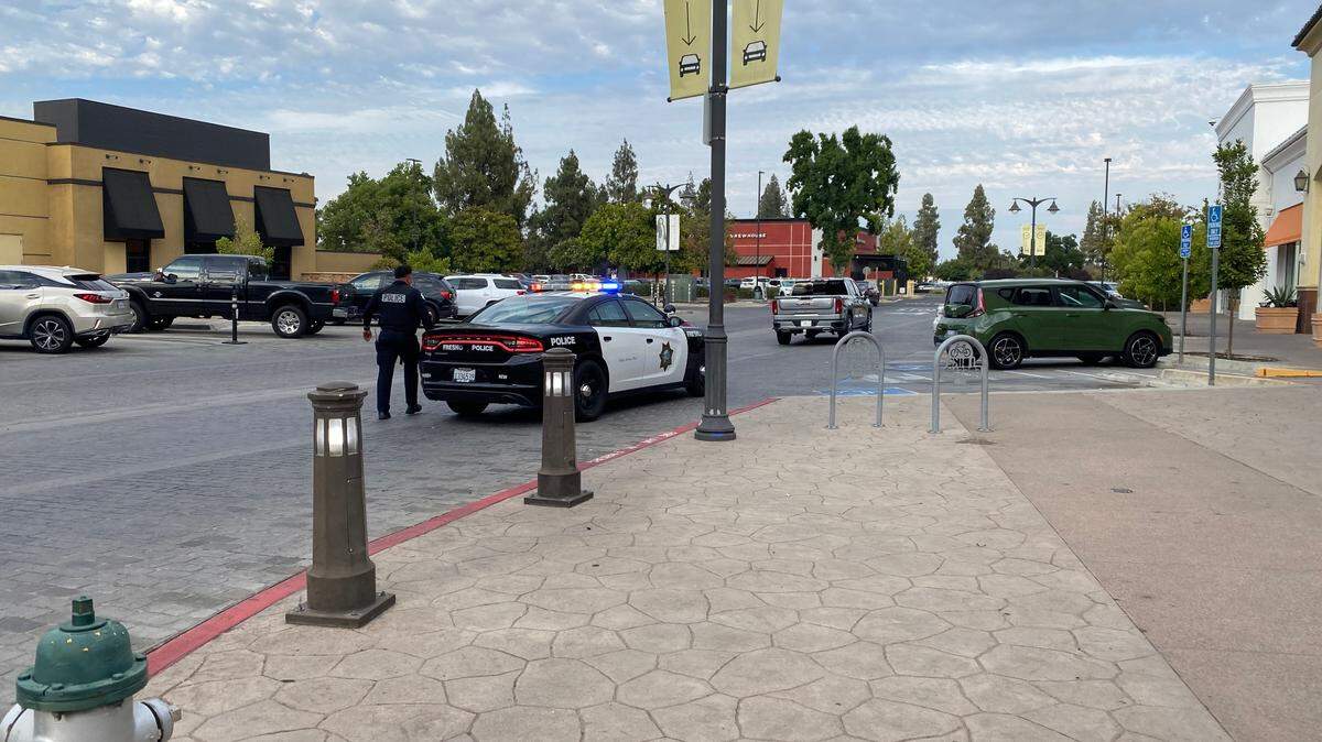 Police said a kiosk business owner was assaulted by a teenager when he was hit with a skateboard at Fashion Fair Mall in Fresno, California on Sunday, July 23, 2023.