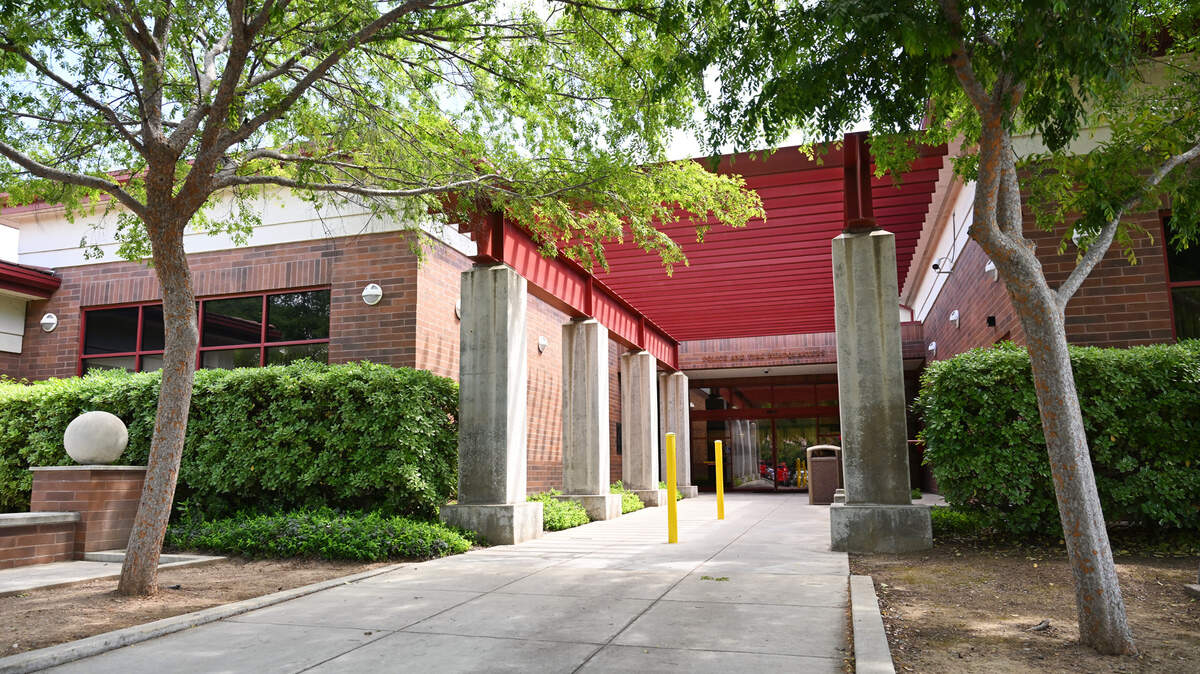 The entrance to the City of Clovis Police and Fire departments is seen Friday, April 11, 2025 in Clovis. 