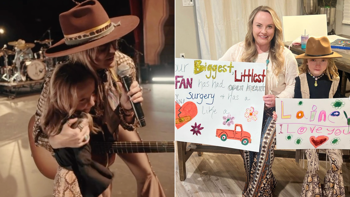 Country singer Lainey Wilson brought Clovis’ Davey Jean Prickett on stage during a concert earlier this month in Visalia and hugged the 9-year-old after reading aloud to the crowd that she had open-heart surgery.