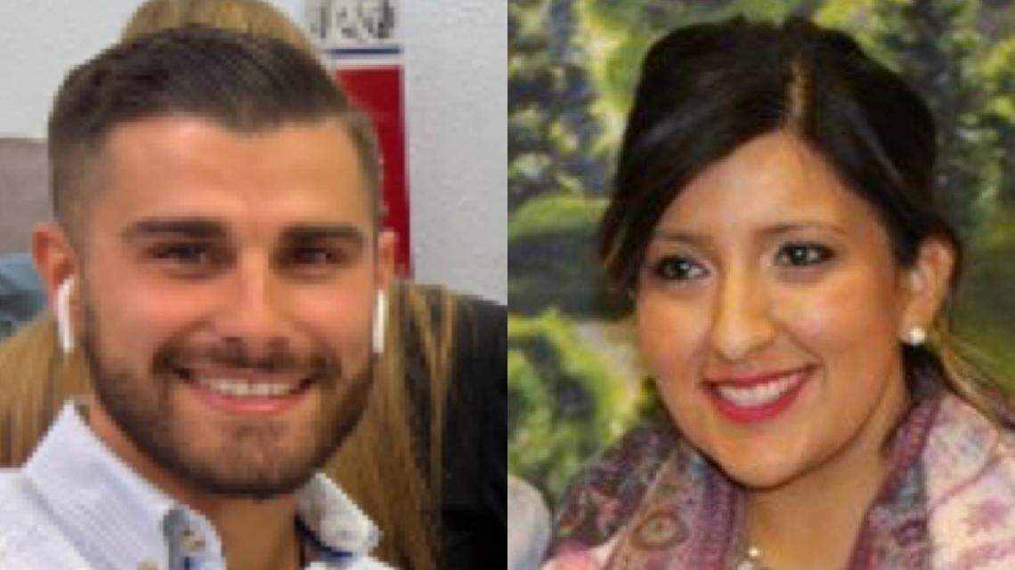 Republican David Shepard (left) congratulates incumbent Melissa Hurtado (right) in the state Senate District 16 race she won by 13 votes.