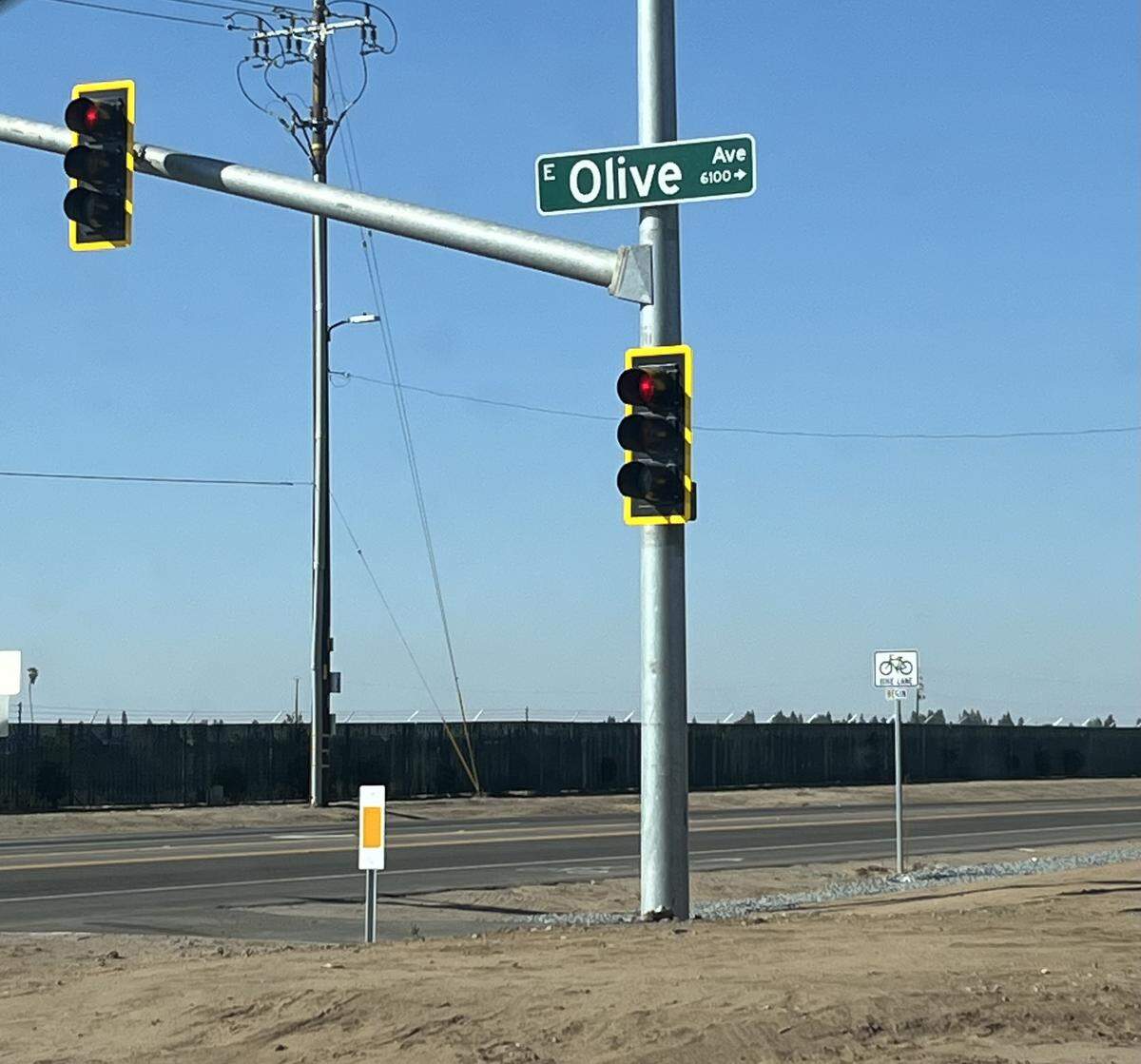 The new traffic lights at Fowler and Olive avenues in southeast Fresno were turned on Oct. 1 after years of planning.