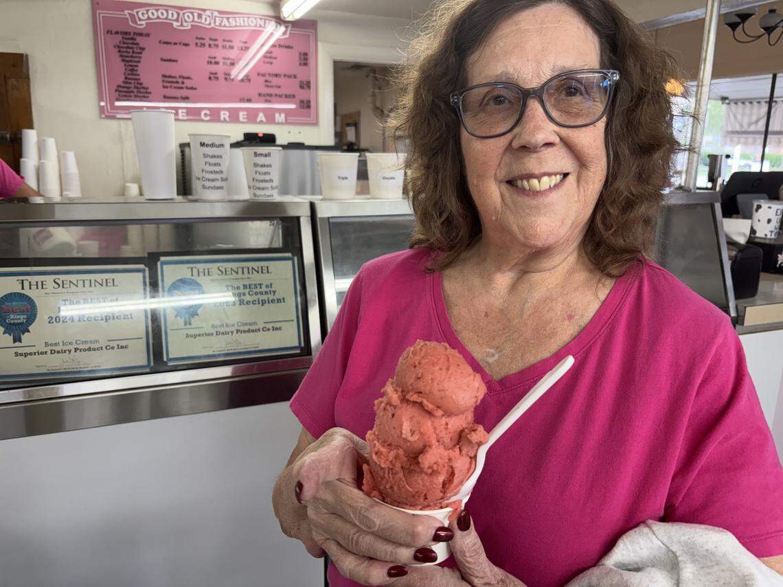 Nancy Rocha, of Laton, has been a frequent visitor to the local establishment for 50 years. Rocha was one of many loyal customers on who went to get some treats the last open day of the beloved ice cream place on April 12, 2026 before it temporarily closed its doors for major renovations on April 13.