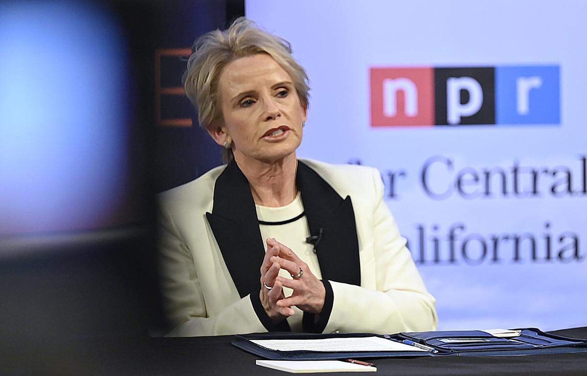 Dr. Eimear O'Brien asnwers a question during the Fresno County Superintendent of Schools Candidate Forum Thursday night, April 2, 2026 in downtown Fresno.