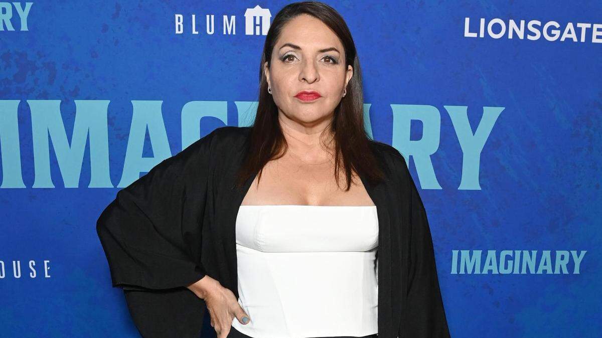 Veronica Falcón attends “Imaginary” Los Angeles Premiere At The Grove on February 29, 2024 in Los Angeles, California.