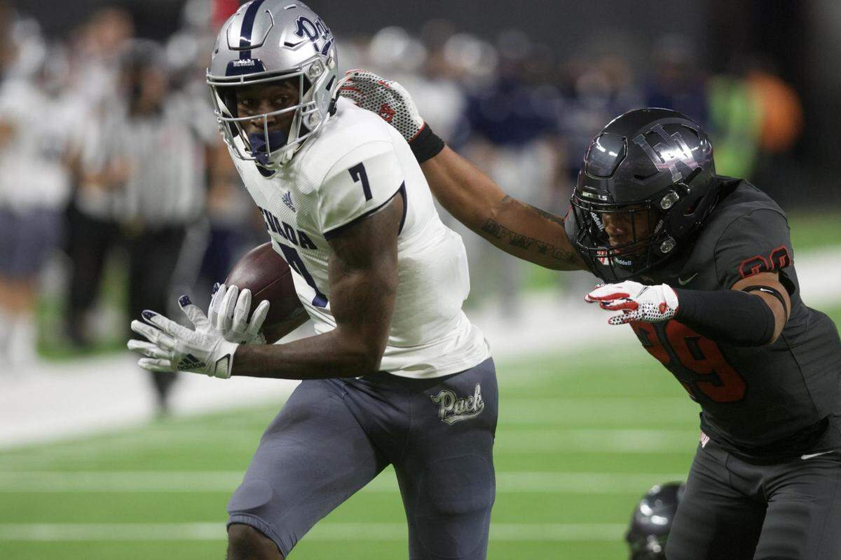 Nevada wideout Romeo Doubs is leading the Mountain West Conference with 131.3 receiving yards per game and nine receiving touchdowns.